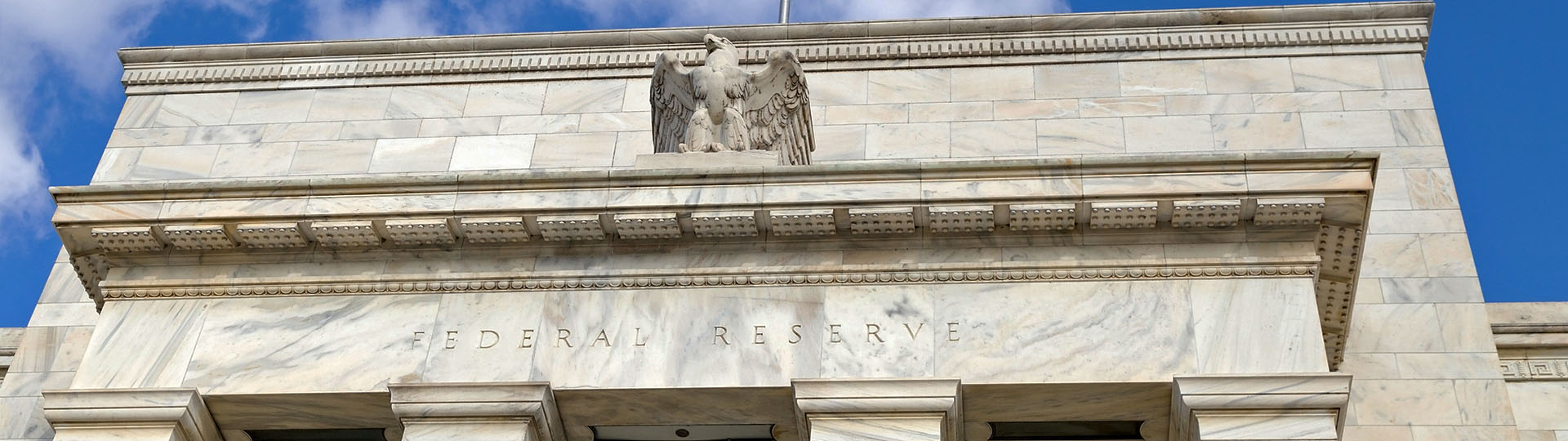 Closeup of the Federal Reserve Bank in Washington DC