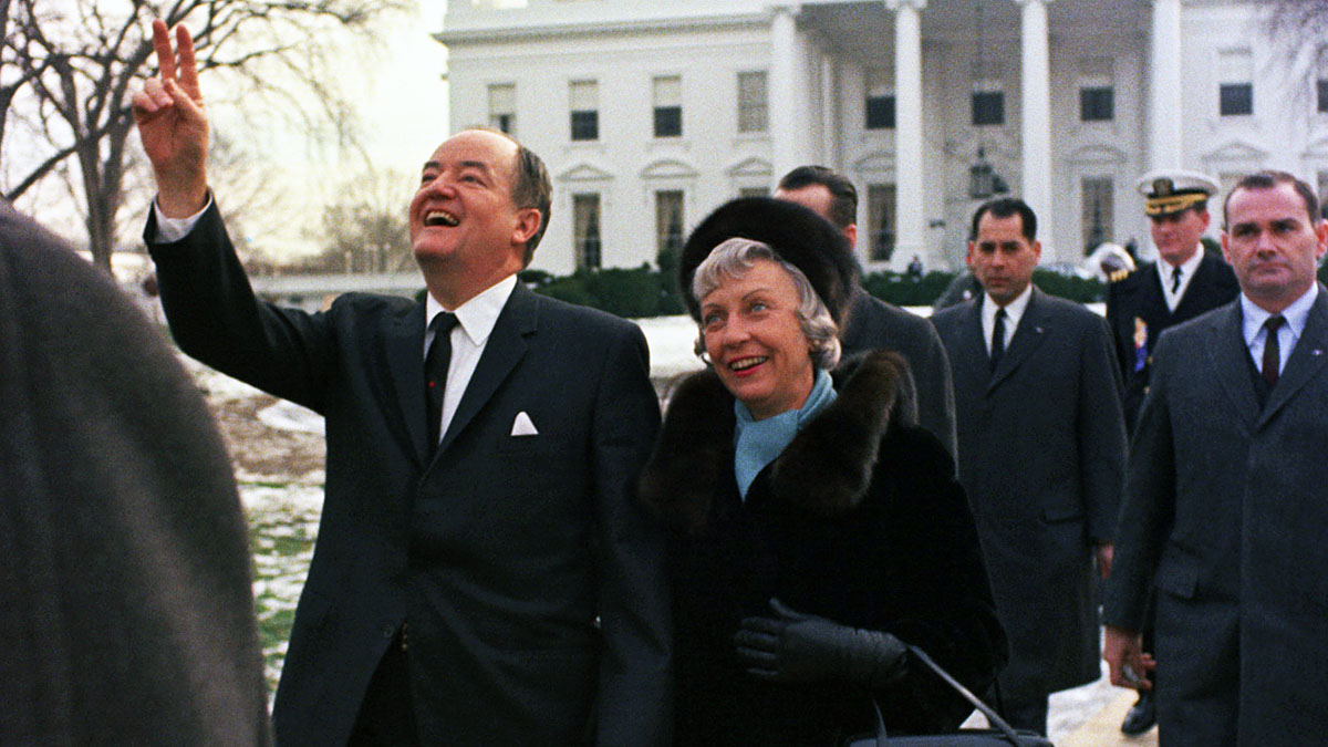 Hubert and Muriel Humphrey inauguration day 1964