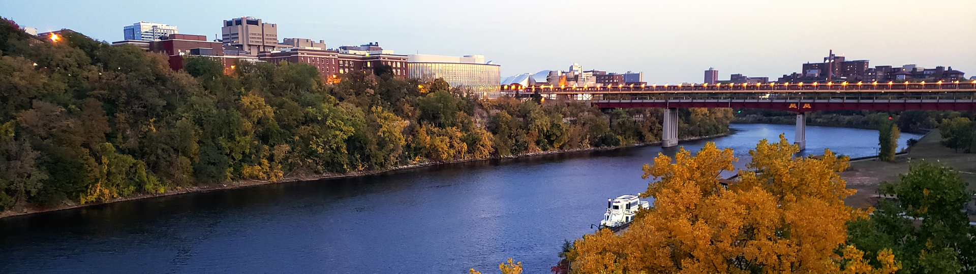 View of UMN West Bank from across Mississippi River