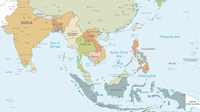Map showing Indo-Pacific region