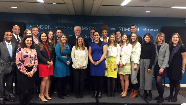 Group photo of students at the Stimson Center in Washington DC
