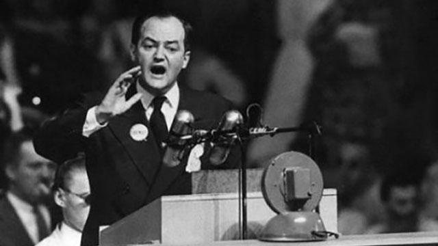 Hubert Humphrey speaking at the 1948 Democratic National Convention