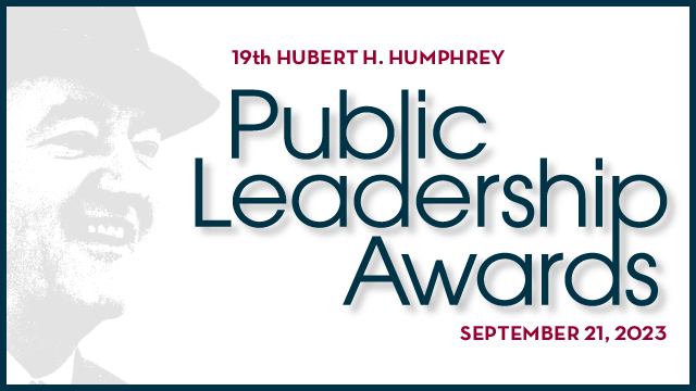 Graphic containing information about the 2023 Public Leadership Awards