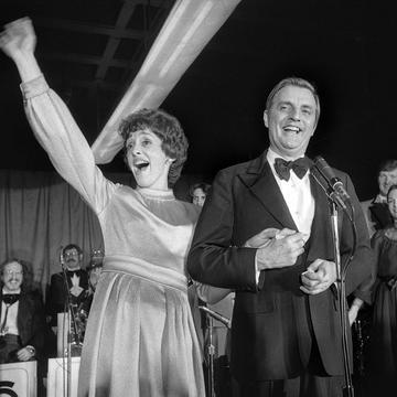 Walter and Joan Mondale at an inauguration party in January 1977