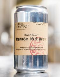 A can of beer brewed with ramon nuts from Central American rain forests