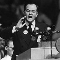 Hubert Humphrey speaking to the 1948 Democratic National Convention