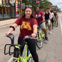 JSI 2022 cohort on a bike tour of Minneapolis